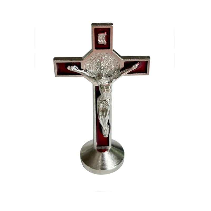 St Benedict Cross Medal Crucifix Stand Model