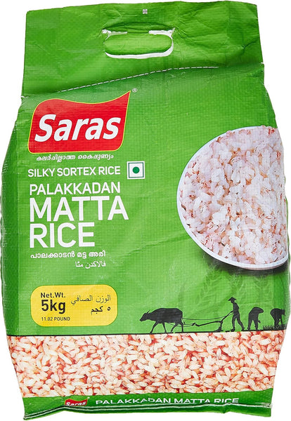 Saras Silky Sortex Rice Palakkadan Matta Rice – kingnqueenz.com
