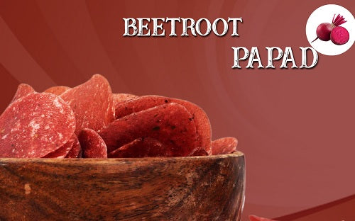beetrot  pappad vegetable pappad