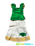 Long Skirt Kerala Silk Blouse for Kids