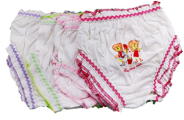 Infant Girls Cotton Basic Briefs White