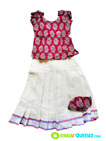 long skirt blouse cotton for kids online kingnqueenz