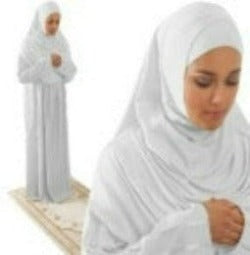 Buy Online White cotton prayer dress for Muslims NiskaraKuppayam നിസ്കാരകുപ്പായം from Kingnqueenz.
